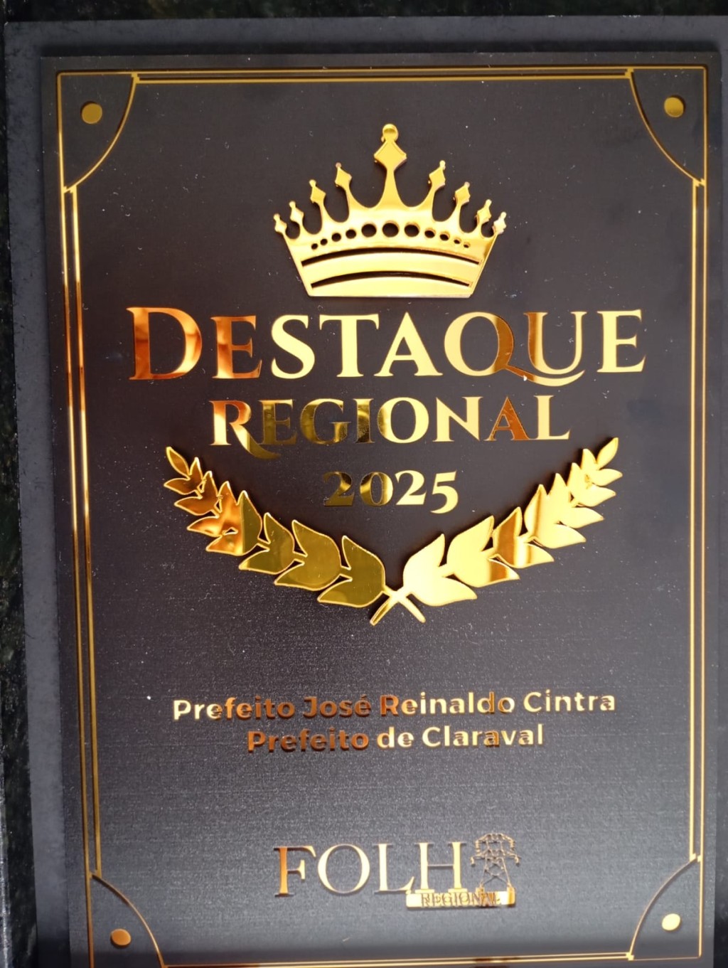 PREFEITO DE CLARAVAL É DESTAQUE REGIONAL EM UMA DAS MAIORES PREMIAÇÕES DO SUDOESTE MINEIRO