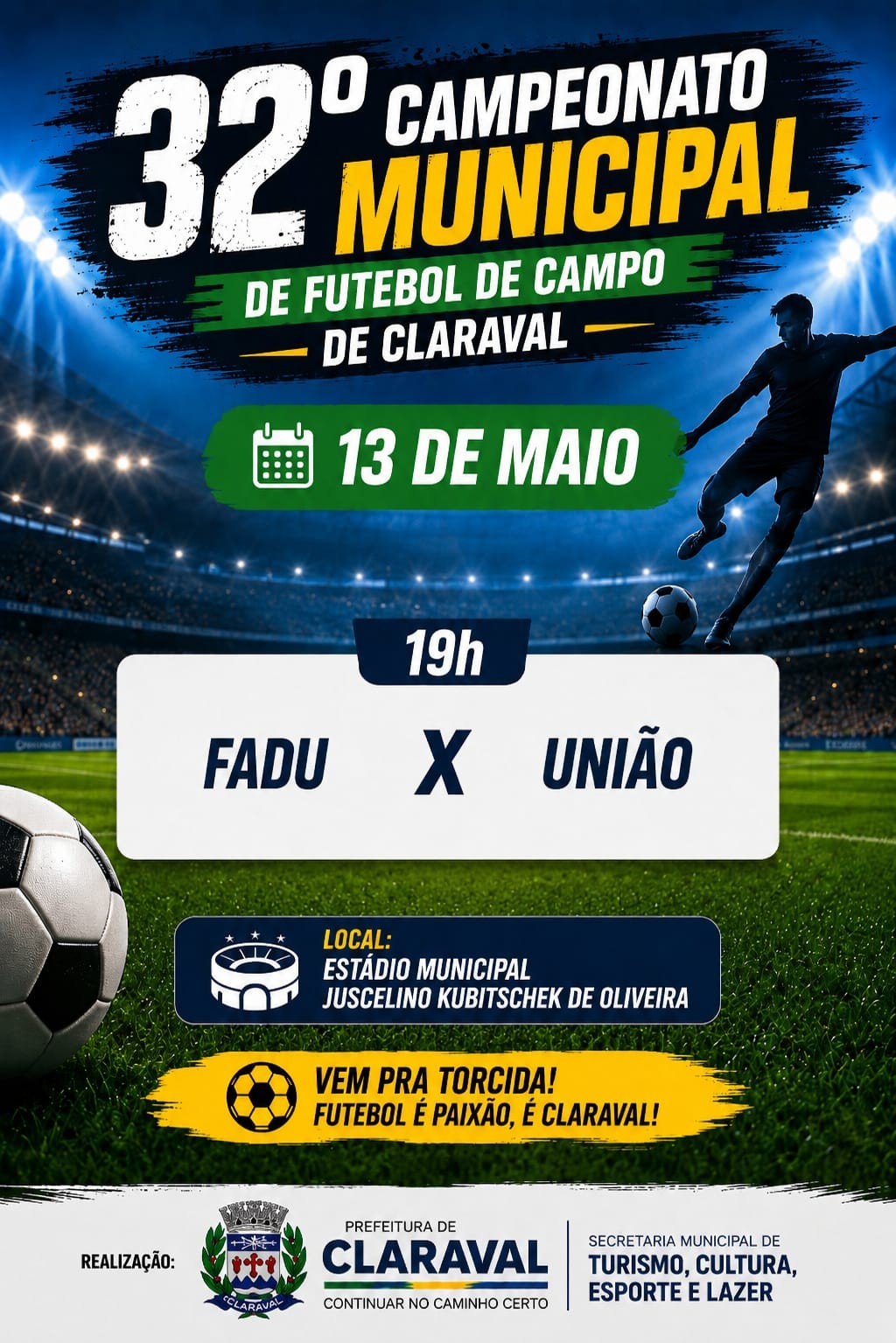 SEGUNDA RODADA DO FUTEBOL AMADOR DE CLARAVAL COMEÇA NESTA QUARTA-FEIRA (13)