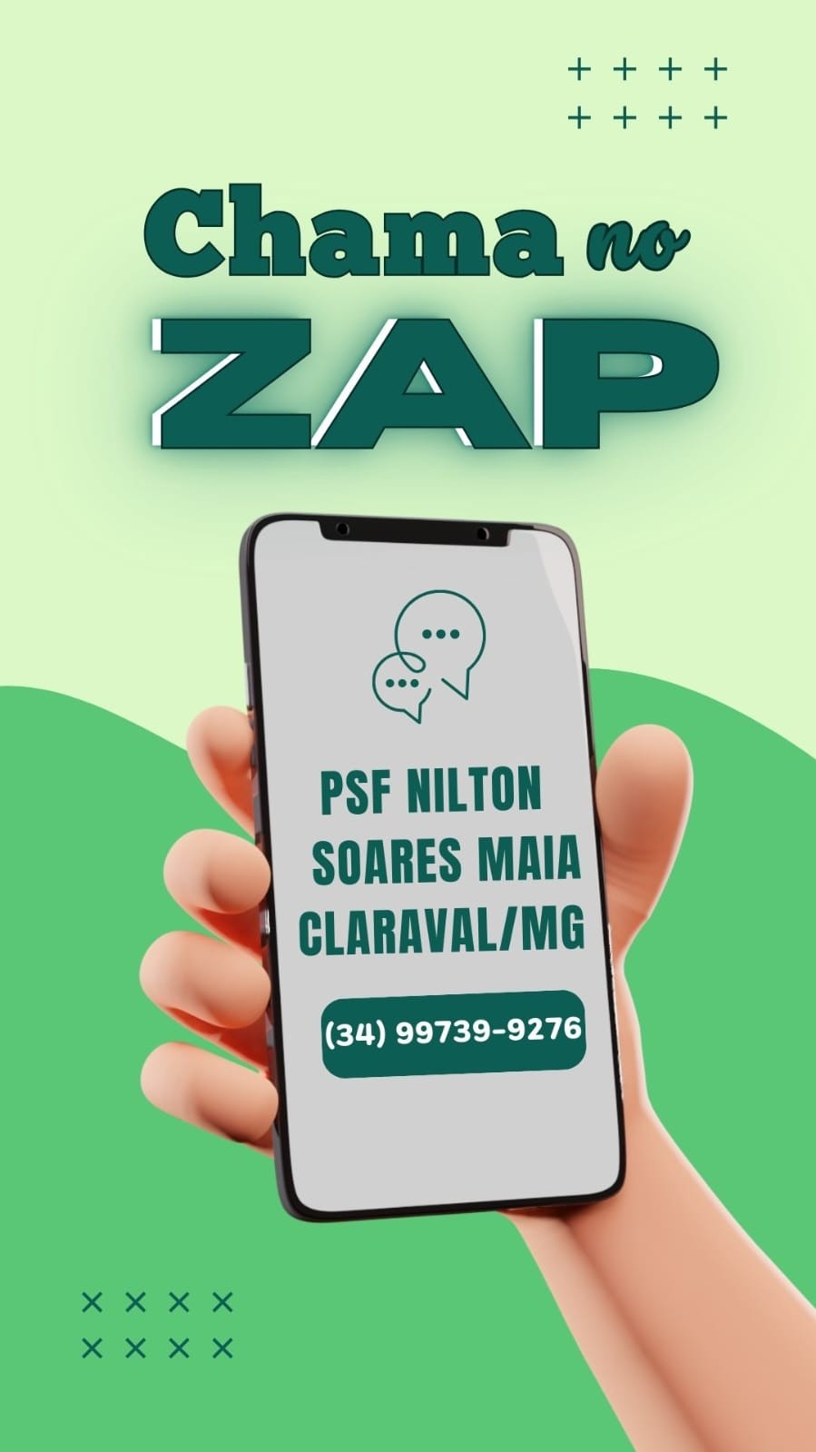 PSF NILTON SOARES MAIA TEM NOVO NÚMERO PARA ATENDER CLARAVALENSES PELO APLICATIVO WHATSAPP 