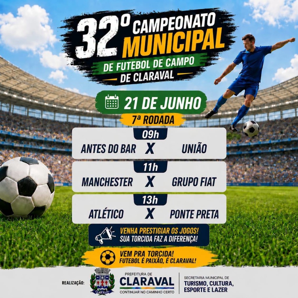 ÚLTIMA RODADA DEFINE LIDERANÇA E CONFRONTOS DAS QUARTAS DE FINAL DO MUNICIPAL DE FUTEBOL DE CLARAVAL