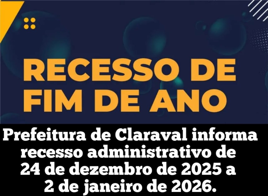 DECRETO ESTABELECE O RECESSO DE FIM DE ANO
