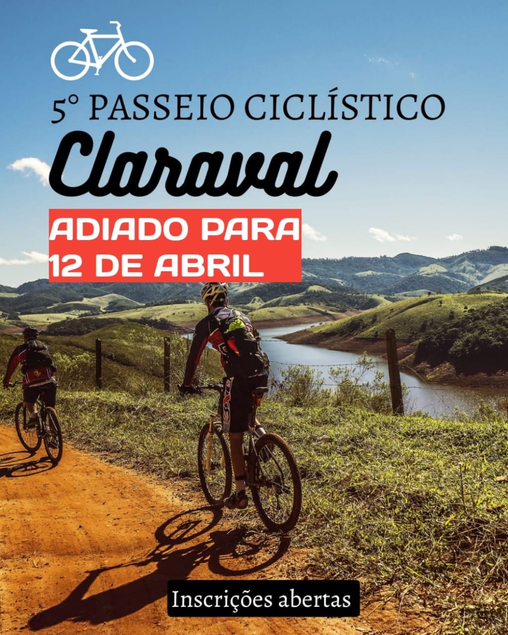 5º PASSEIO CICLÍSTICO DE CLARAVAL É ADIADO PARA 12 DE ABRIL ATENDENDO PEDIDO DE FIÉIS CATÓLICOS